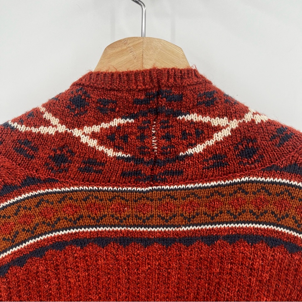 Rust Patterned Women's Sweater - Picture 12 of 12